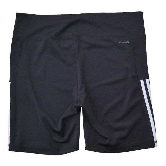 Adidas Bike Shorts Women's Size 2XL Black 3 Stripe Cycling Fitness Gym Workout - Picture 6 of 8